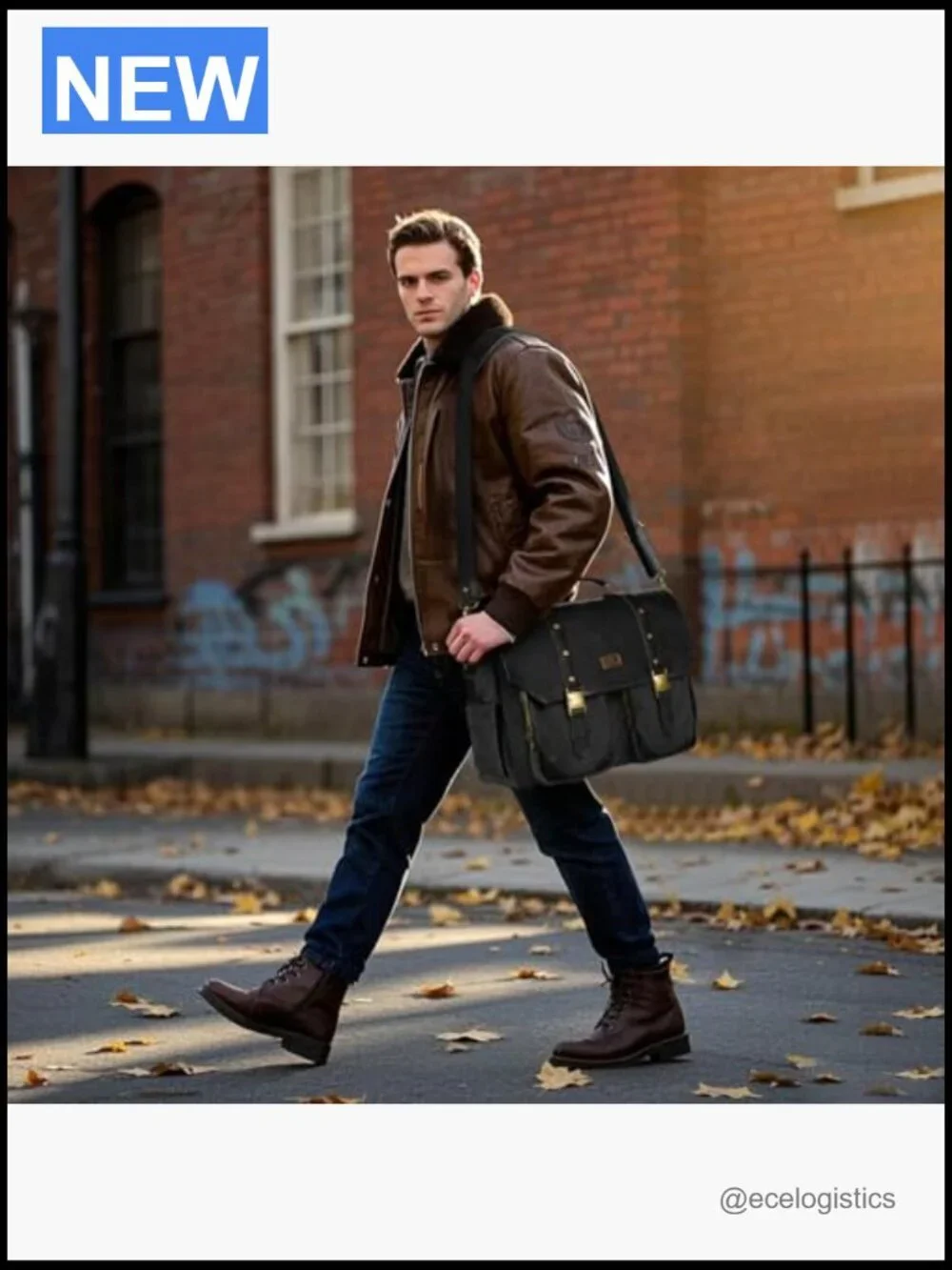 Vintage Messenger Bag 15.6 Laptop Canvas PU Leather USB Port
